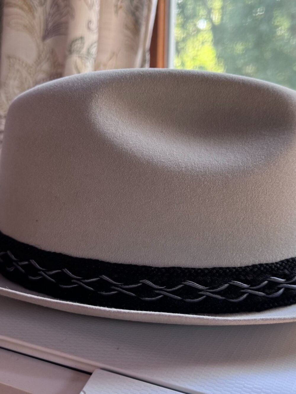 Vintage Stetson Ultimate Finish Fedora Hat Gray 7 3/8 In Box UHCMWU Union Made